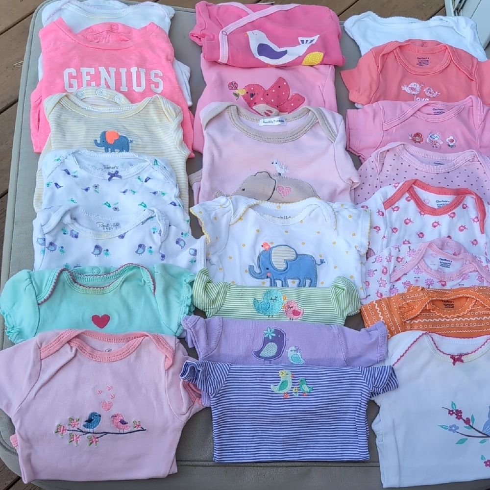 Colorful Baby Girl Onesie Set